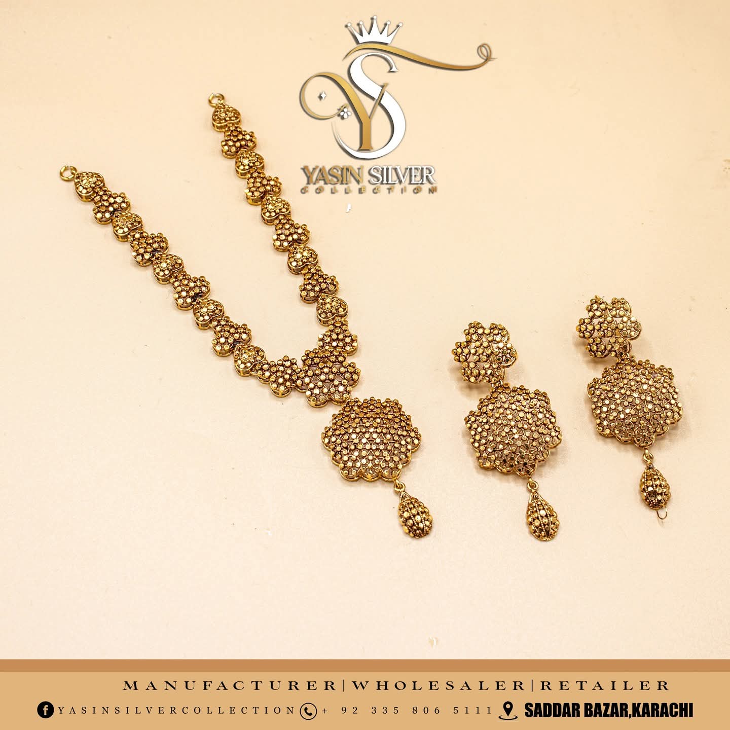 Royal Antique Silver Mala Set