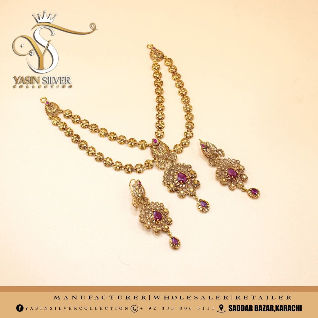 Royal Ruby Silver Matha Patti