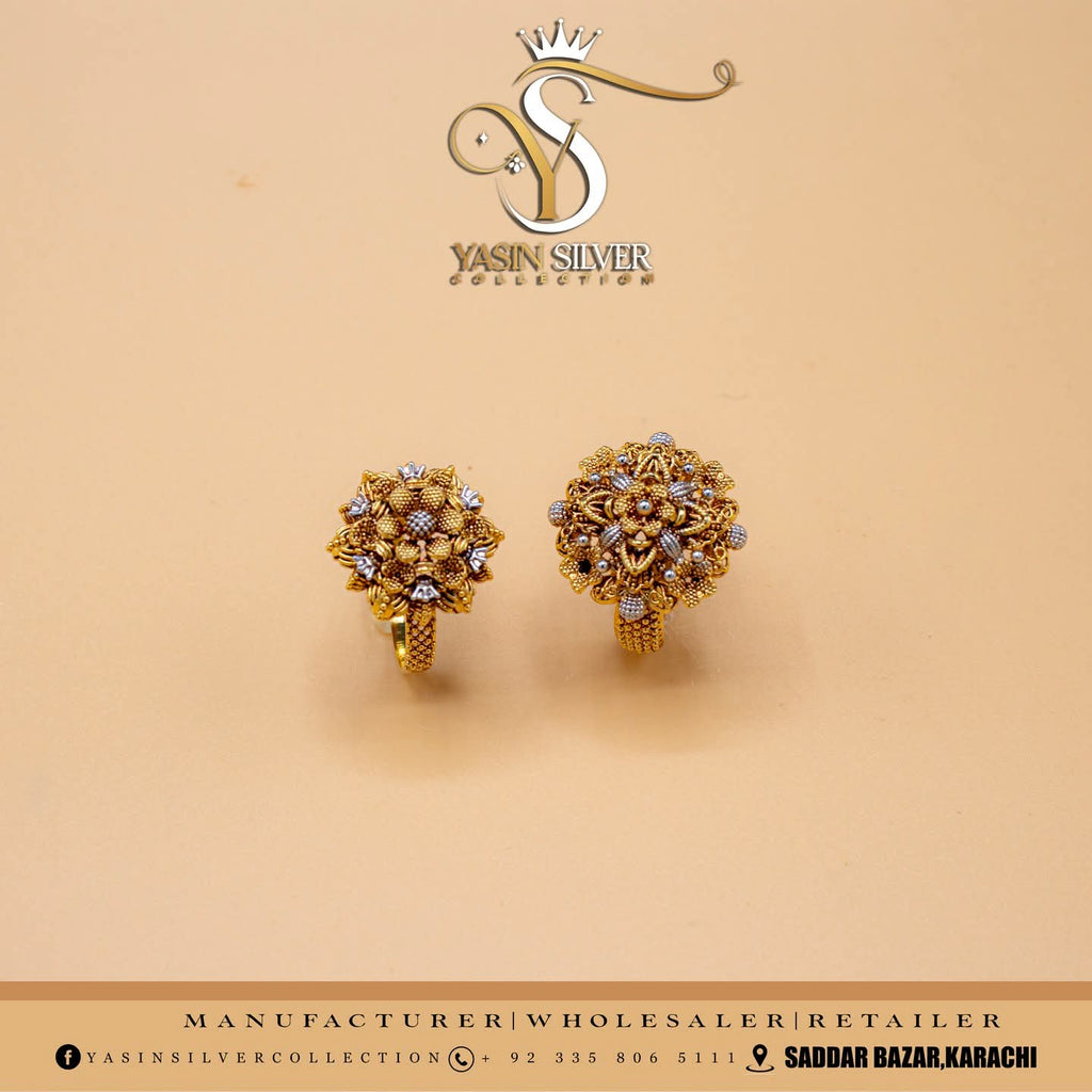 Stunning Floral Gold Rings