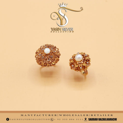 Elegant Floral Gold Rings
