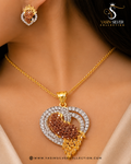 Royal Heart Sparkle Pendant Set