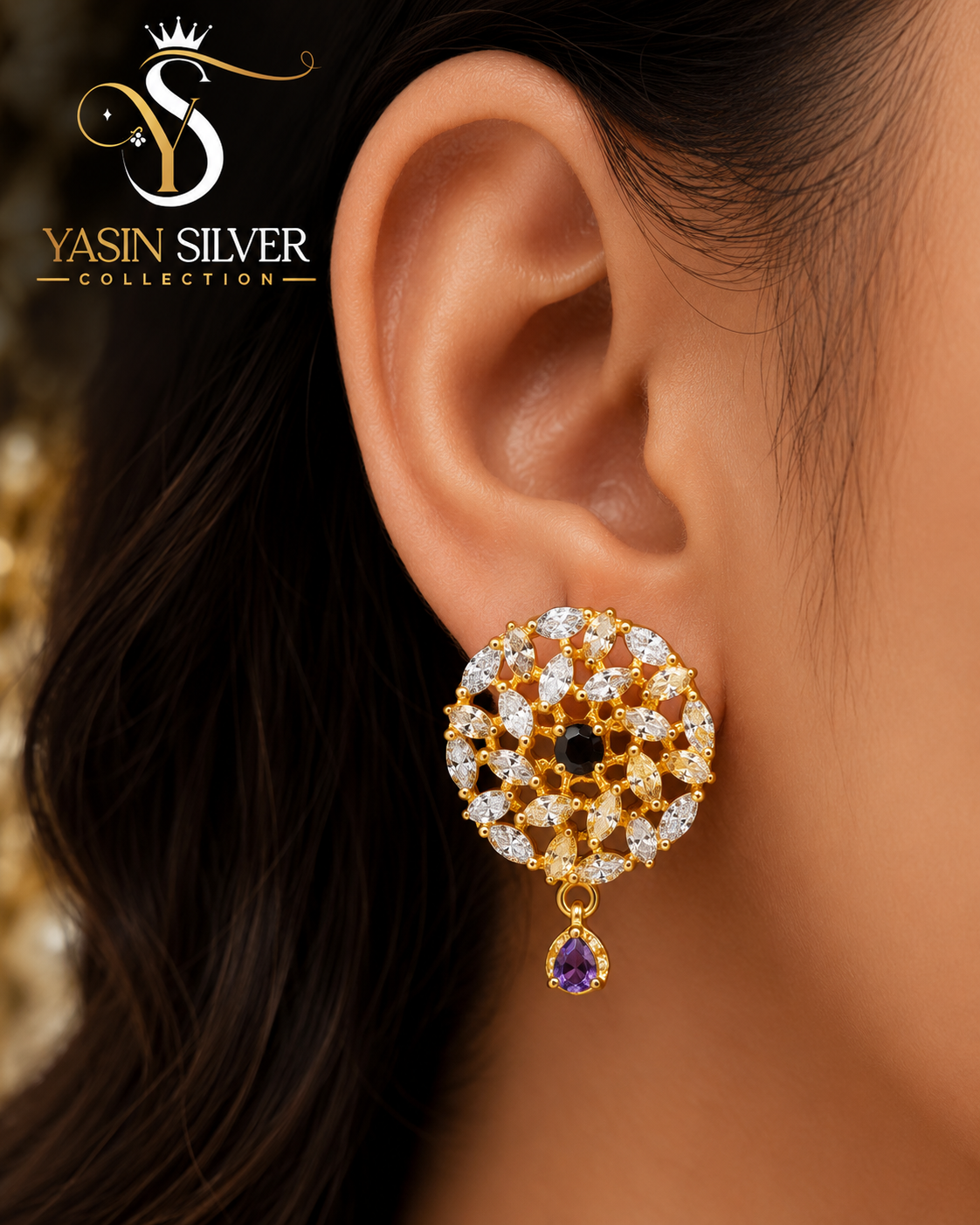 Royal Lavender Bloom Earrings