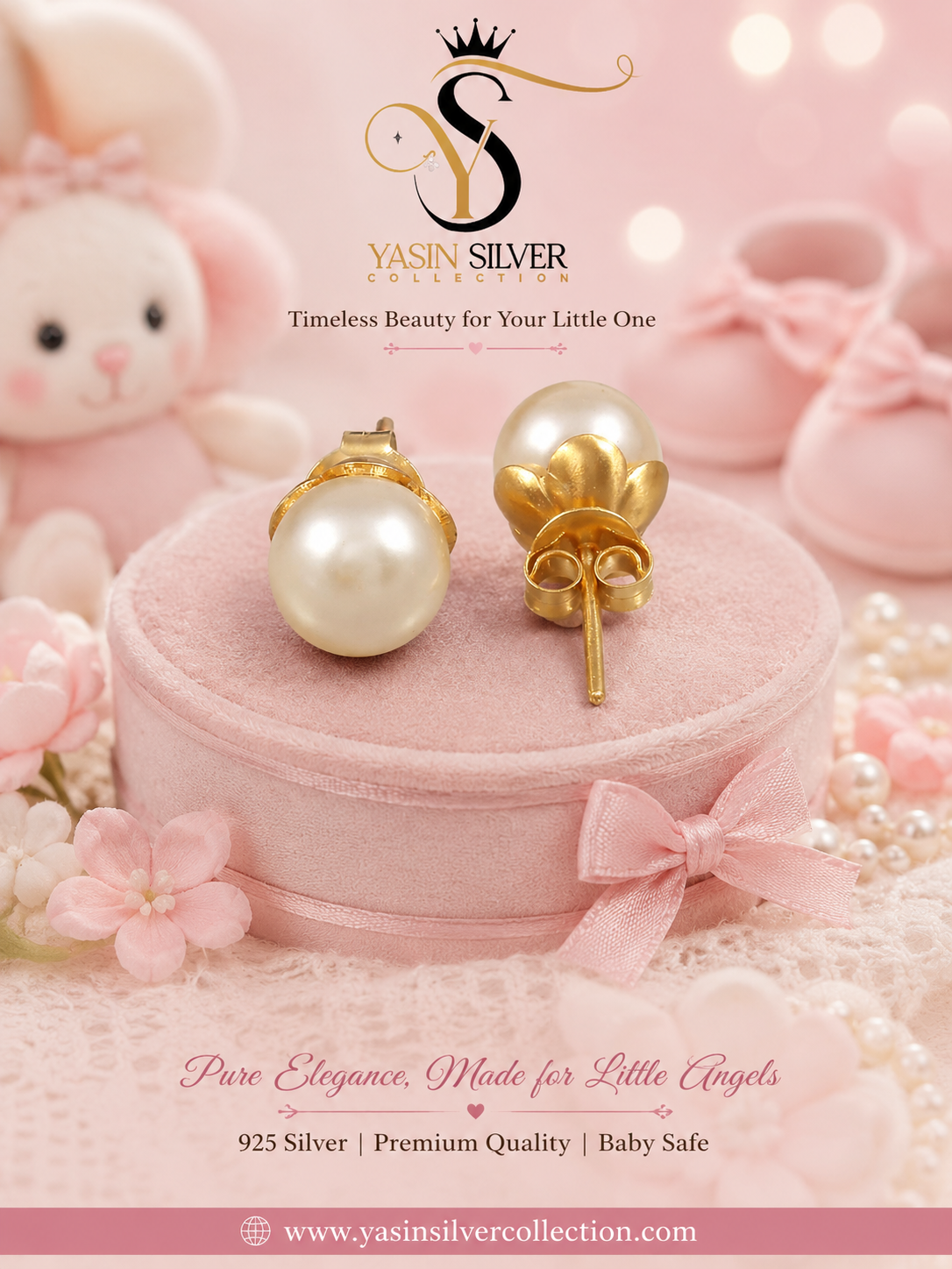 Classic Pearl Baby Studs