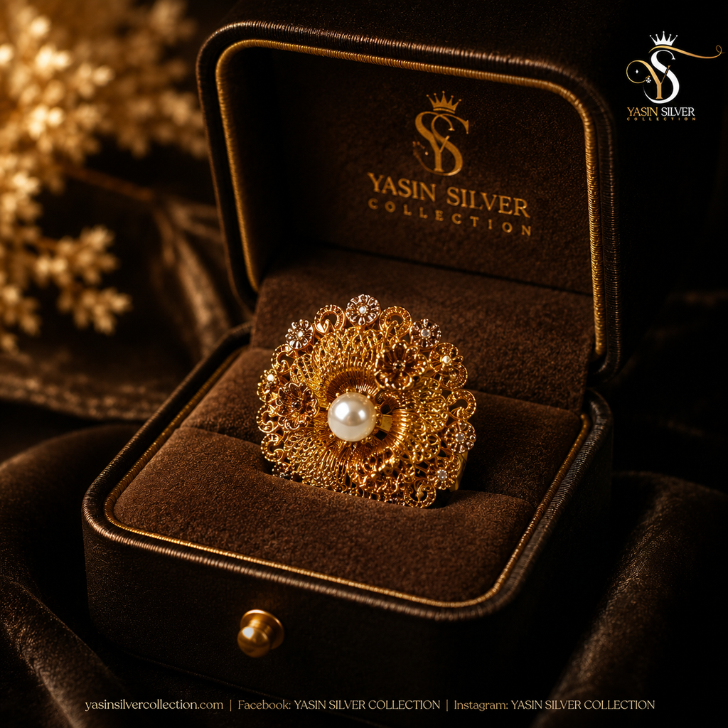 Pearl Bloom Gold Ring