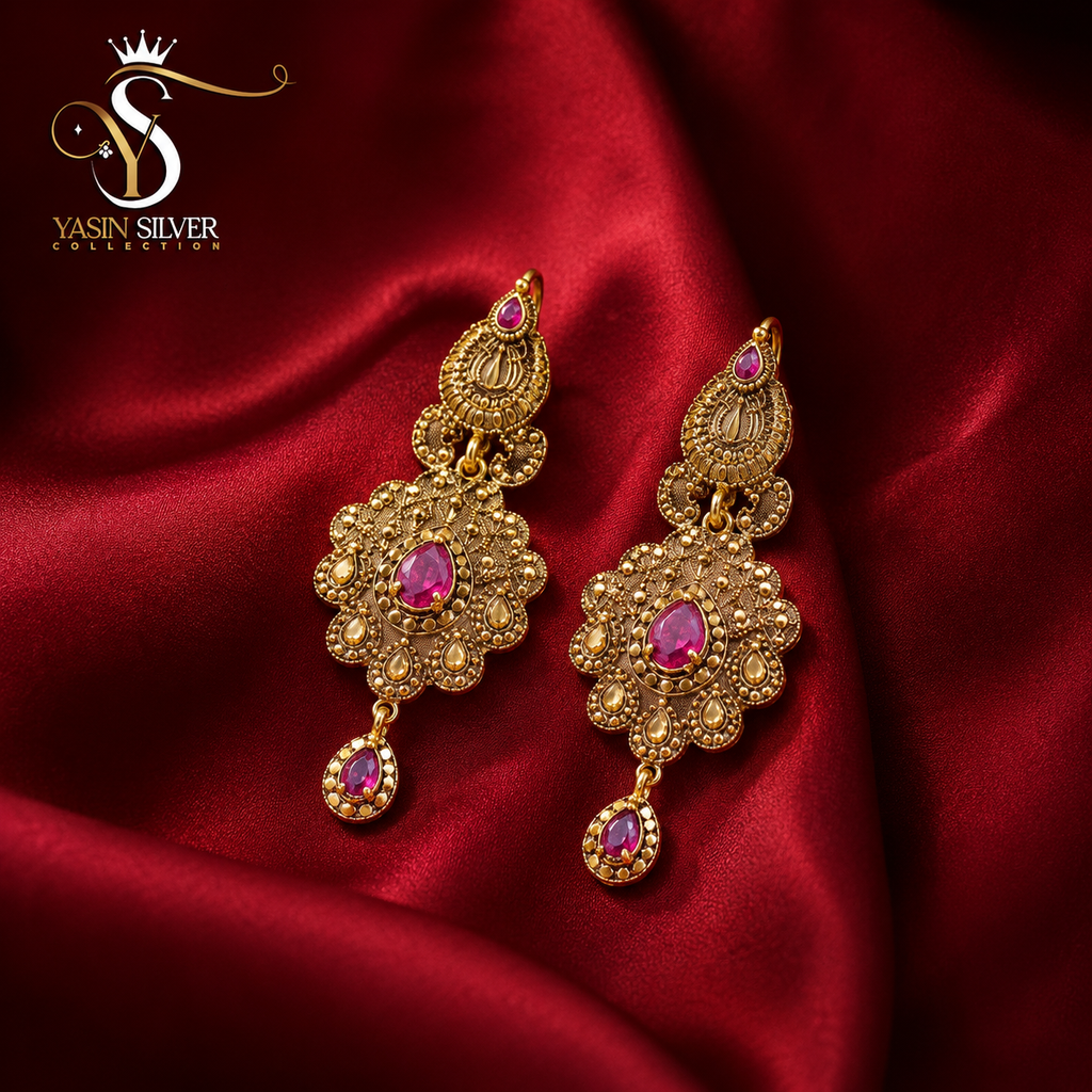 Royal Ruby Silver Matha Patti