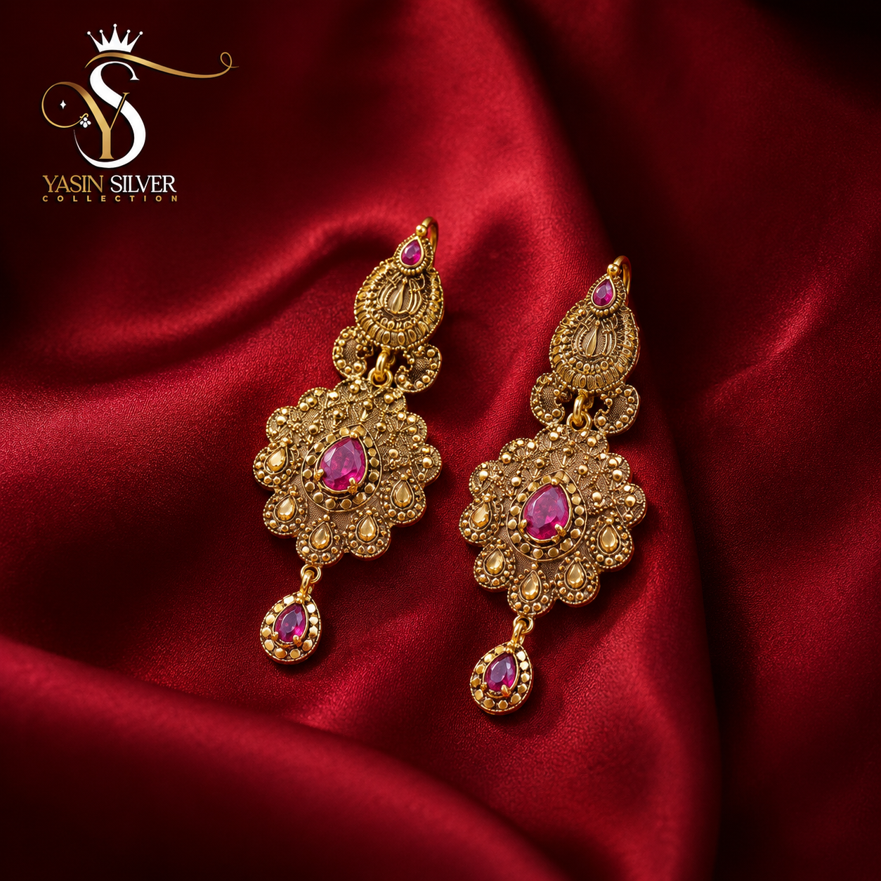 Royal Ruby Silver Matha Patti