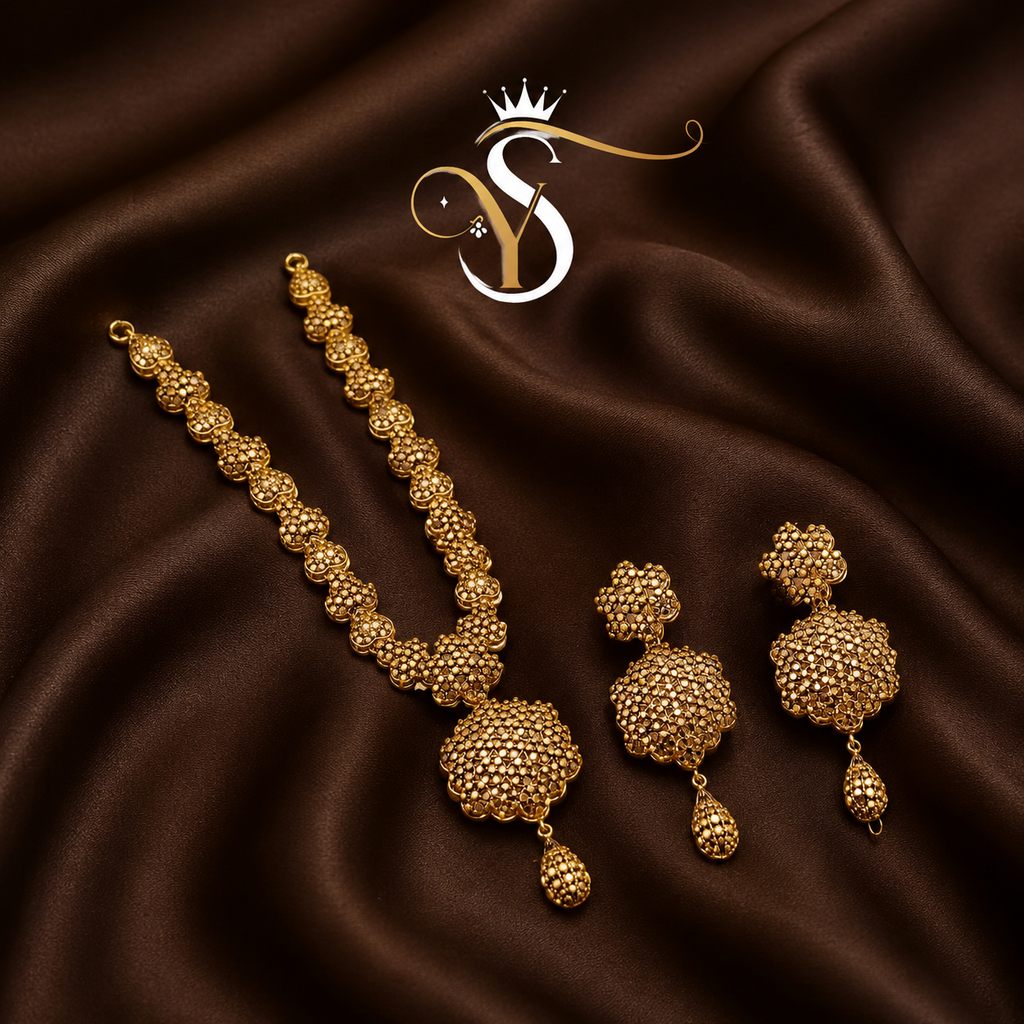 Royal Antique Silver Mala Set