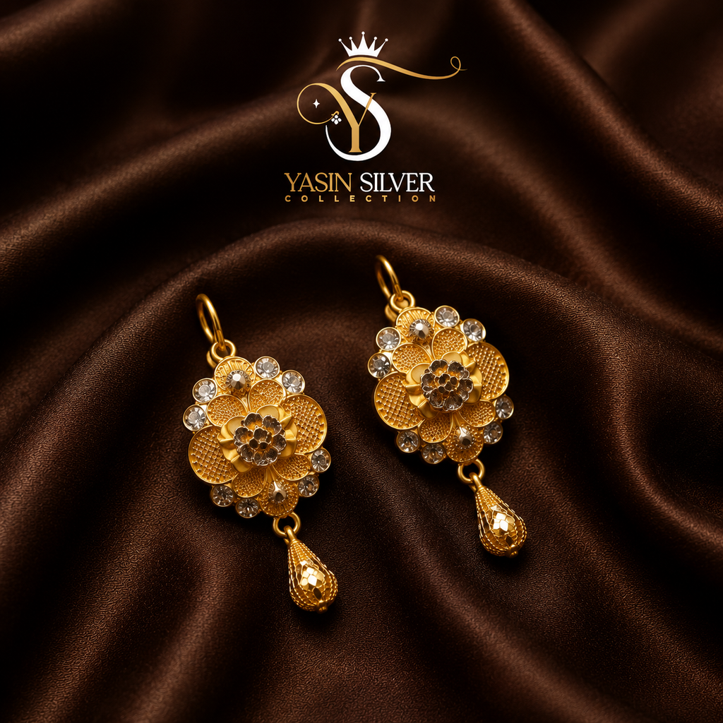 Traditional Gold Floral Necklace Set