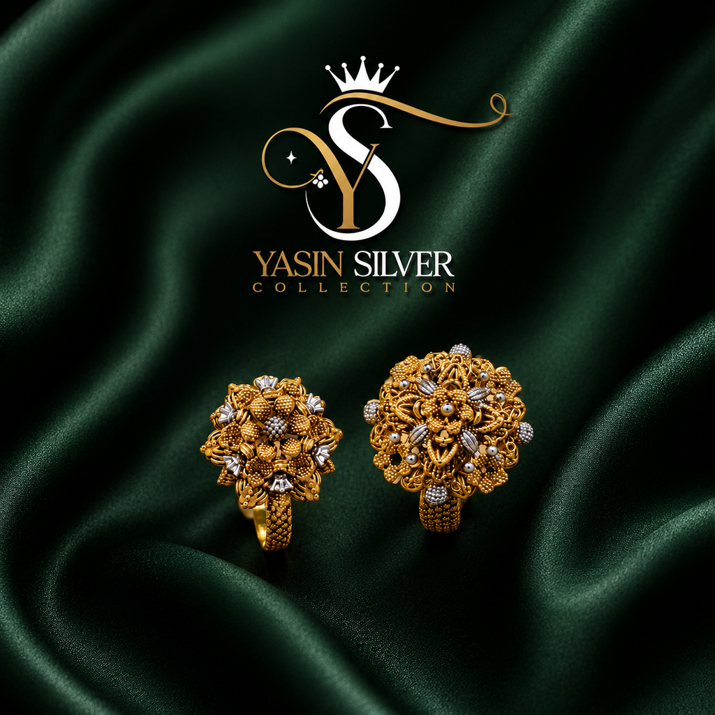 Stunning Floral Gold Rings