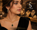 Emerald Royal Drop Pendant Set