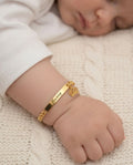 Personalized Gold Crown Baby Bracelet