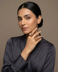 Elegant Floral Gold Plated Rings