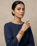 Gold Plated Pearl Filigree Bangles