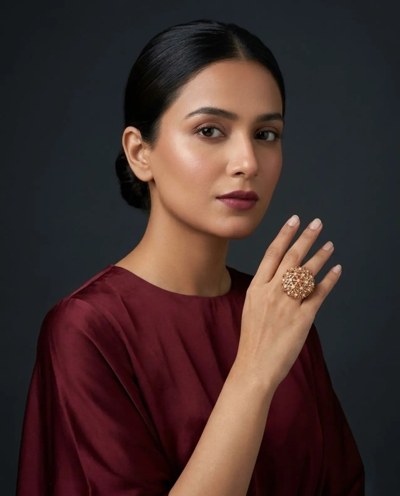 Exquisite Floral Statement Ring