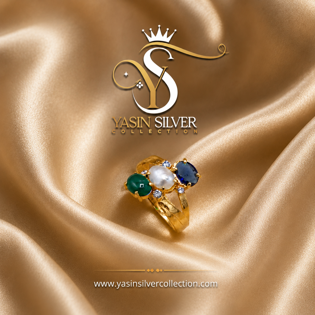 Elegant Multi-Stone Gold Ring