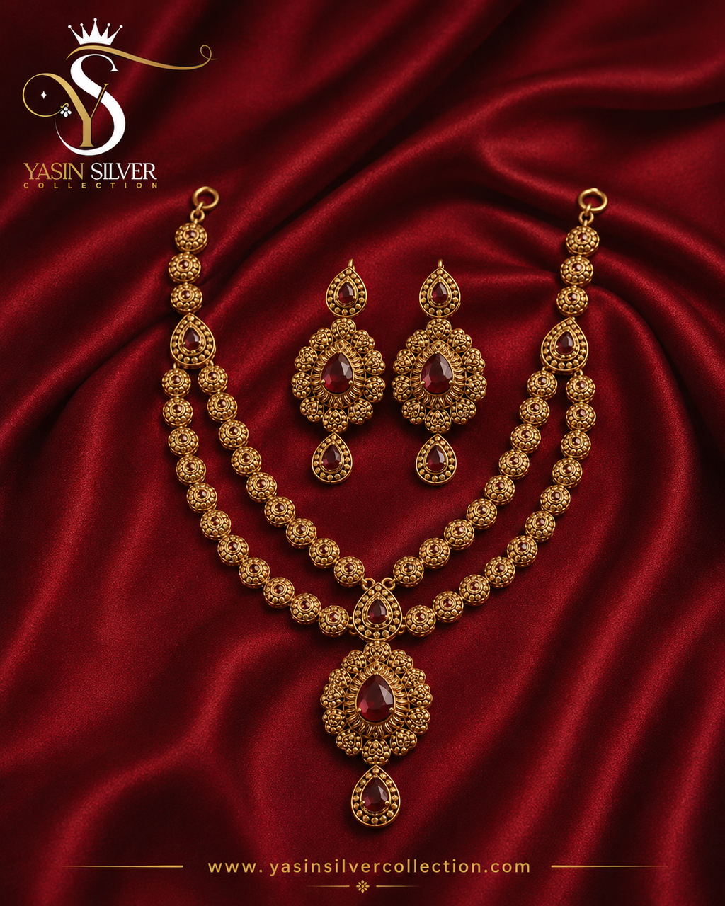 Royal Ruby Bridal Set