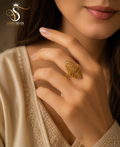 Royal Floral Statement Ring