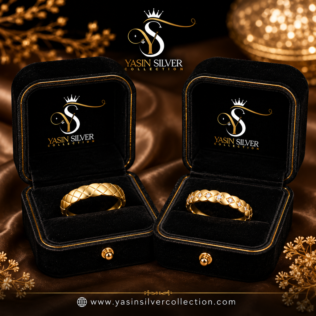 Golden Harmony Braided Couple Rings