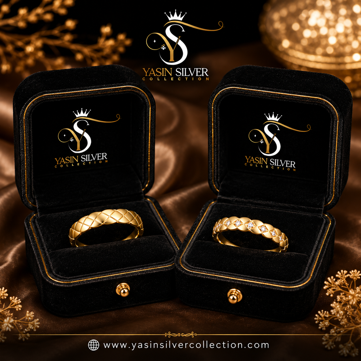 Golden Harmony Braided Couple Rings