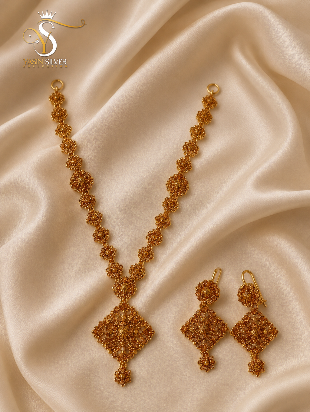 Traditional Floral Necklace Set
