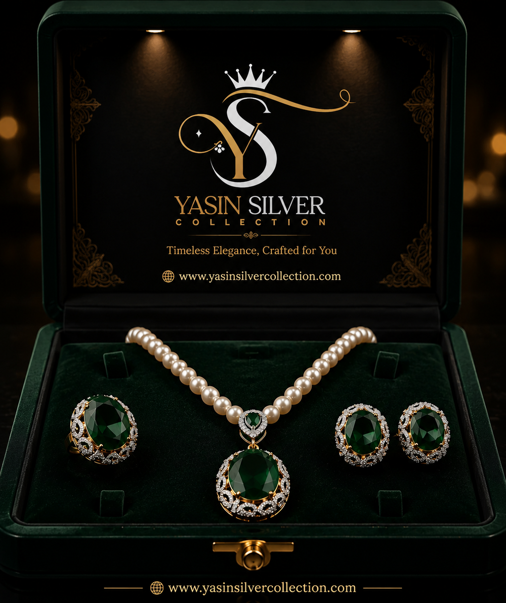 Emerald Pearl Royal Jewelry Set