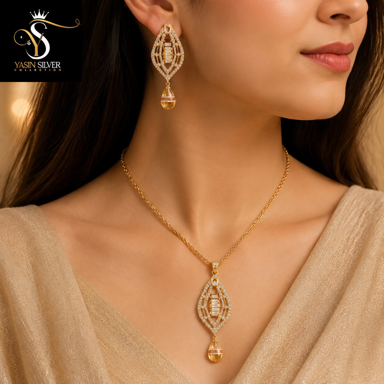 Radiant Teardrop Elegance Set