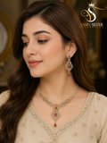 Ruby Filigree Royale Necklace Set