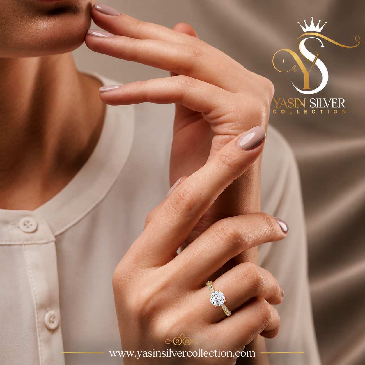 Rose Gold Twisted Diamond Ring
