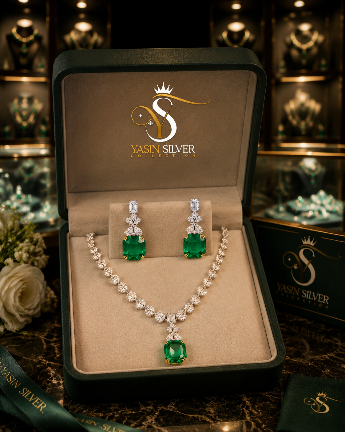 Emerald Majesty Jewelry Set