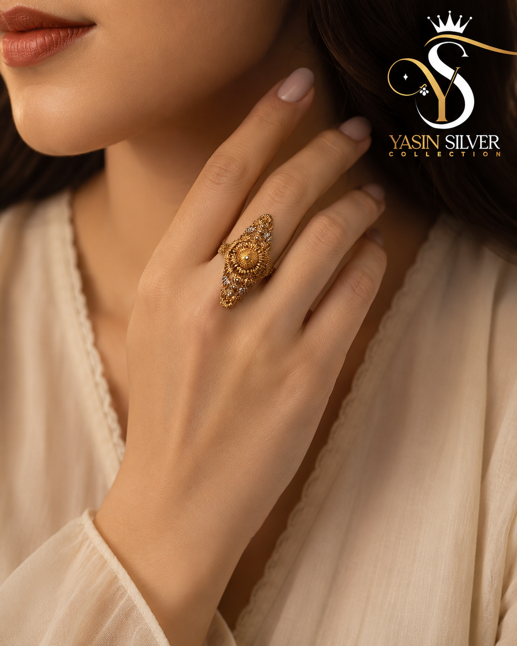 Ethnic Floral Ring