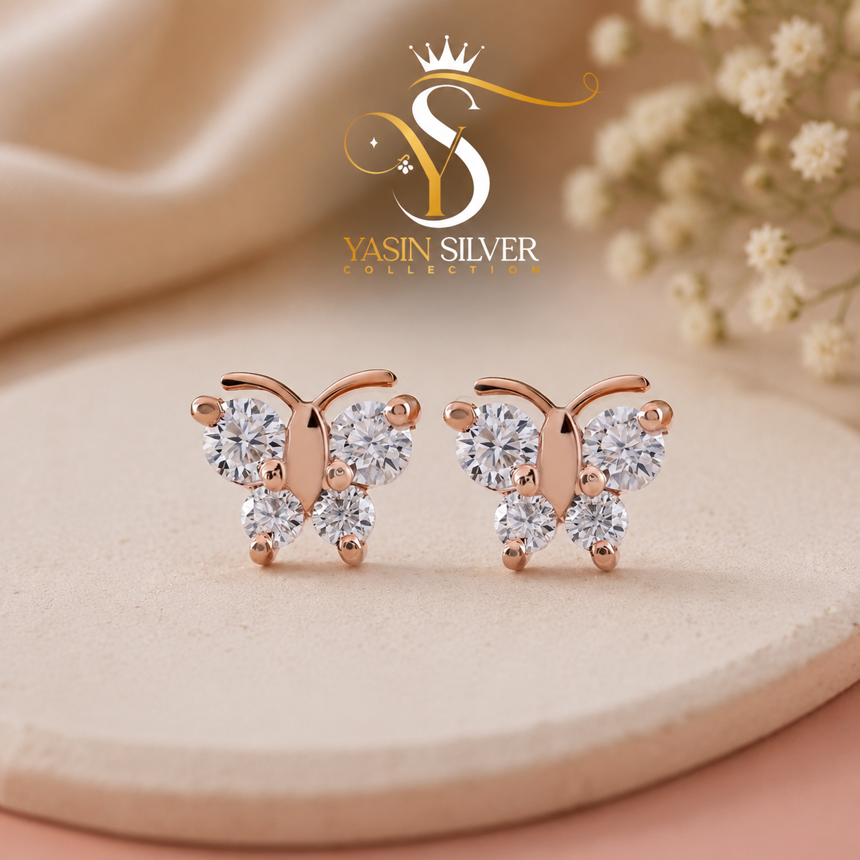 Rose Flutter Earrings