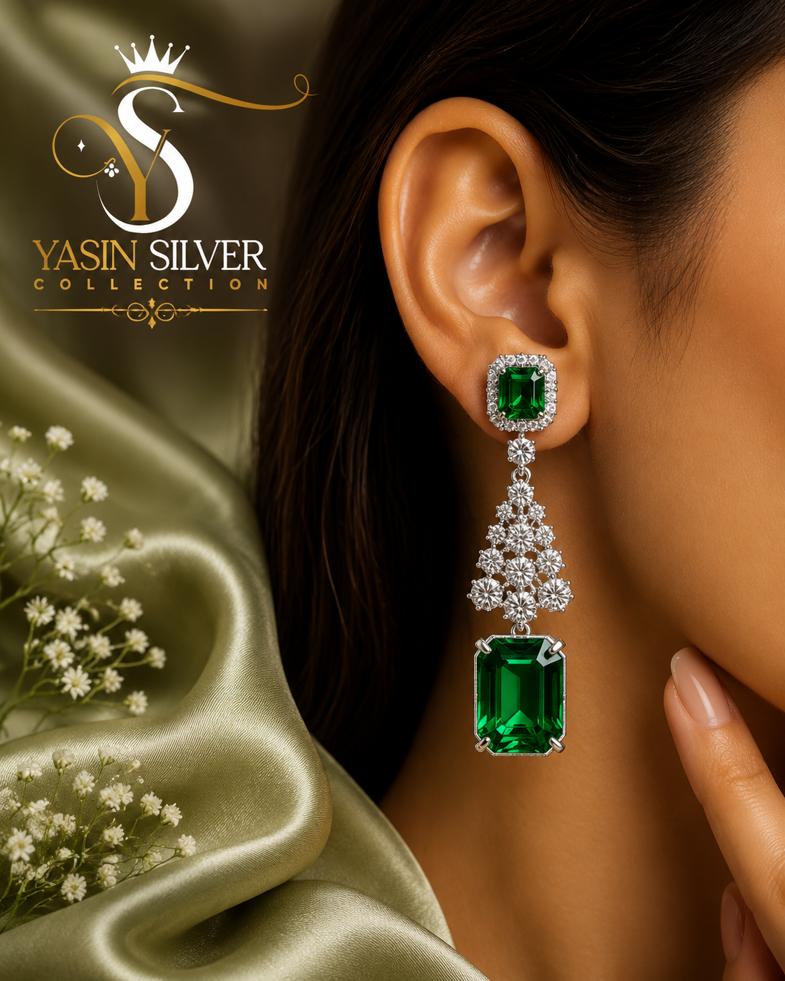 Emerald Bloom Luxe Earrings