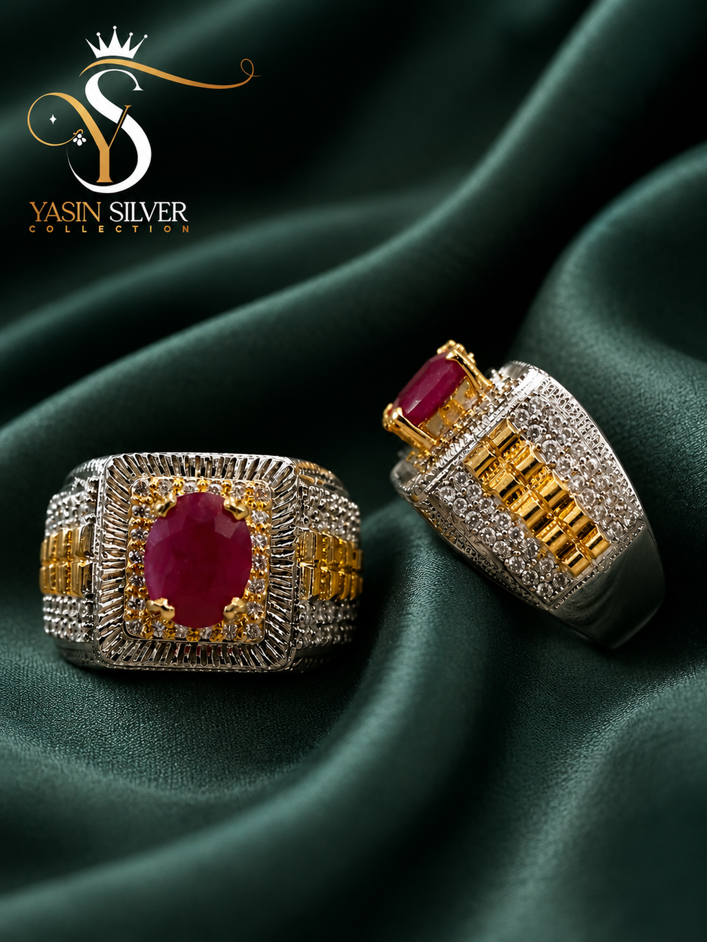 Natural Afghan Kabul Ruby Silver Ring