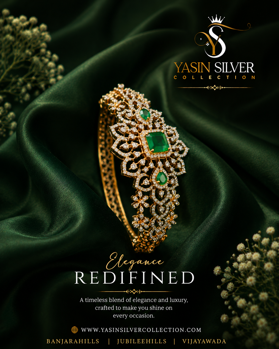 Green stone Royale Crystal Bracelet