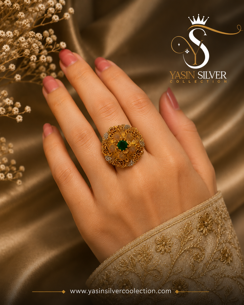 Royal Green Stone Ring