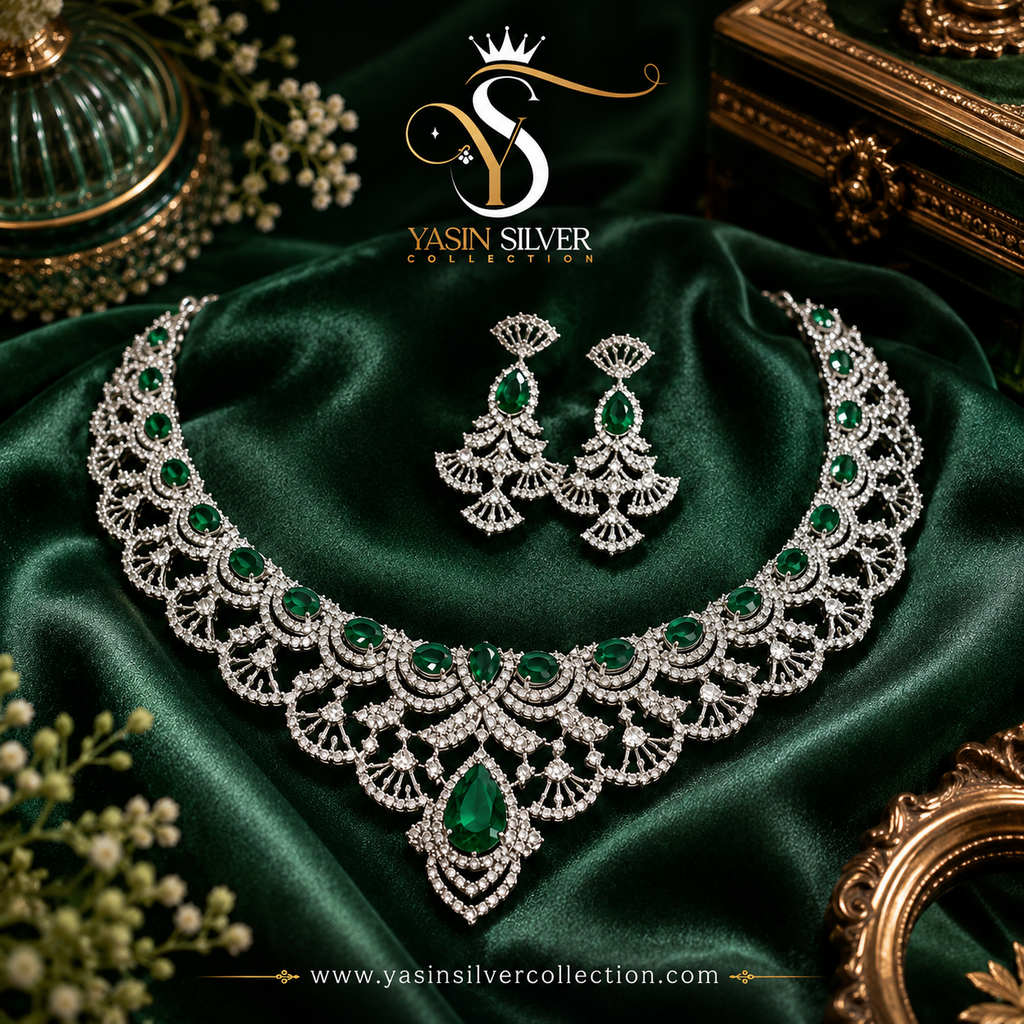 Emerald Royalty Necklace Set