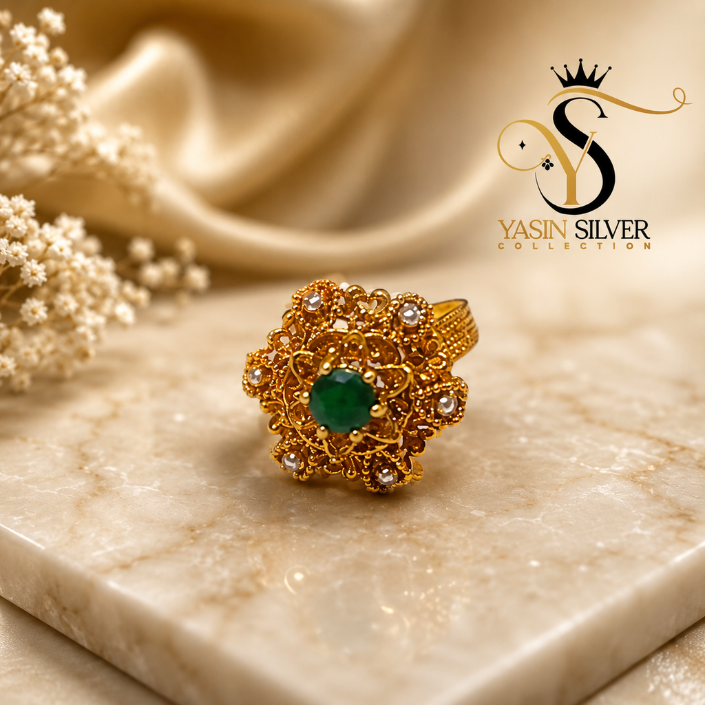 Royal Emerald Statement Ring