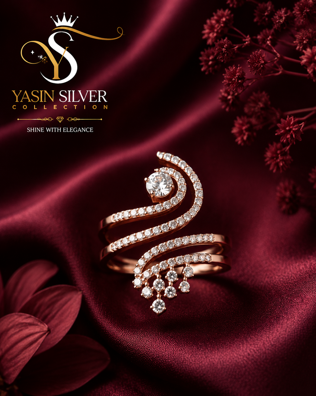 Crystal Wave Ring