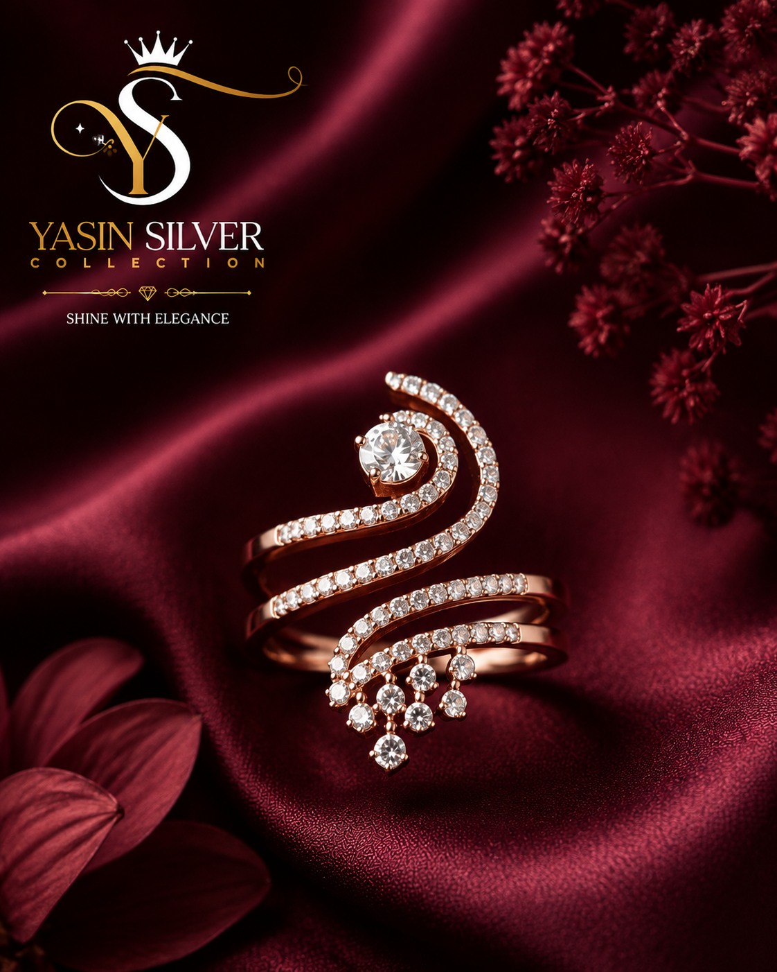 Crystal Wave Ring