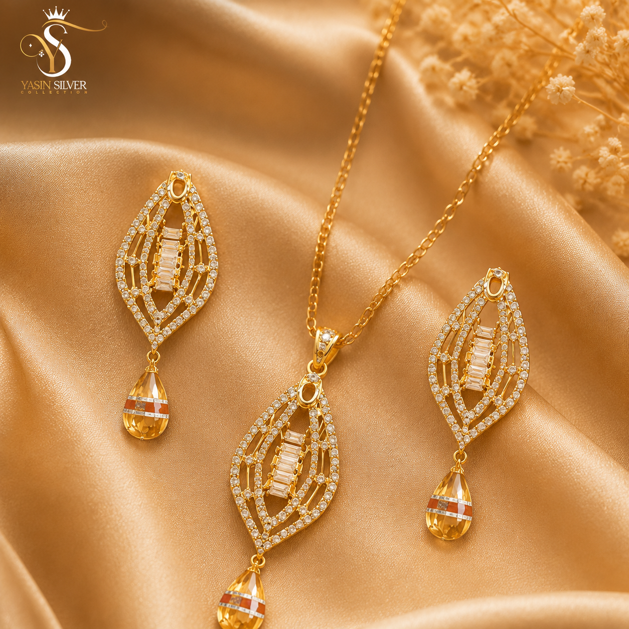 Radiant Teardrop Elegance Set