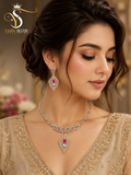 Ruby Royale Bridal Necklace Set