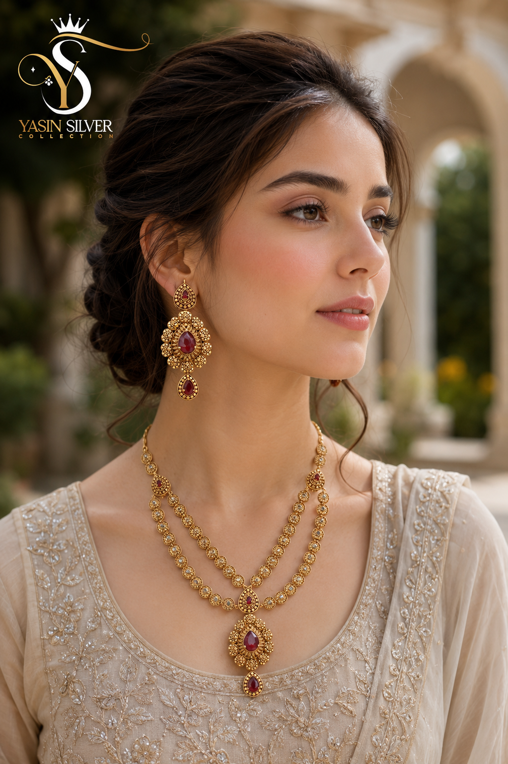 Royal Ruby Bridal Set