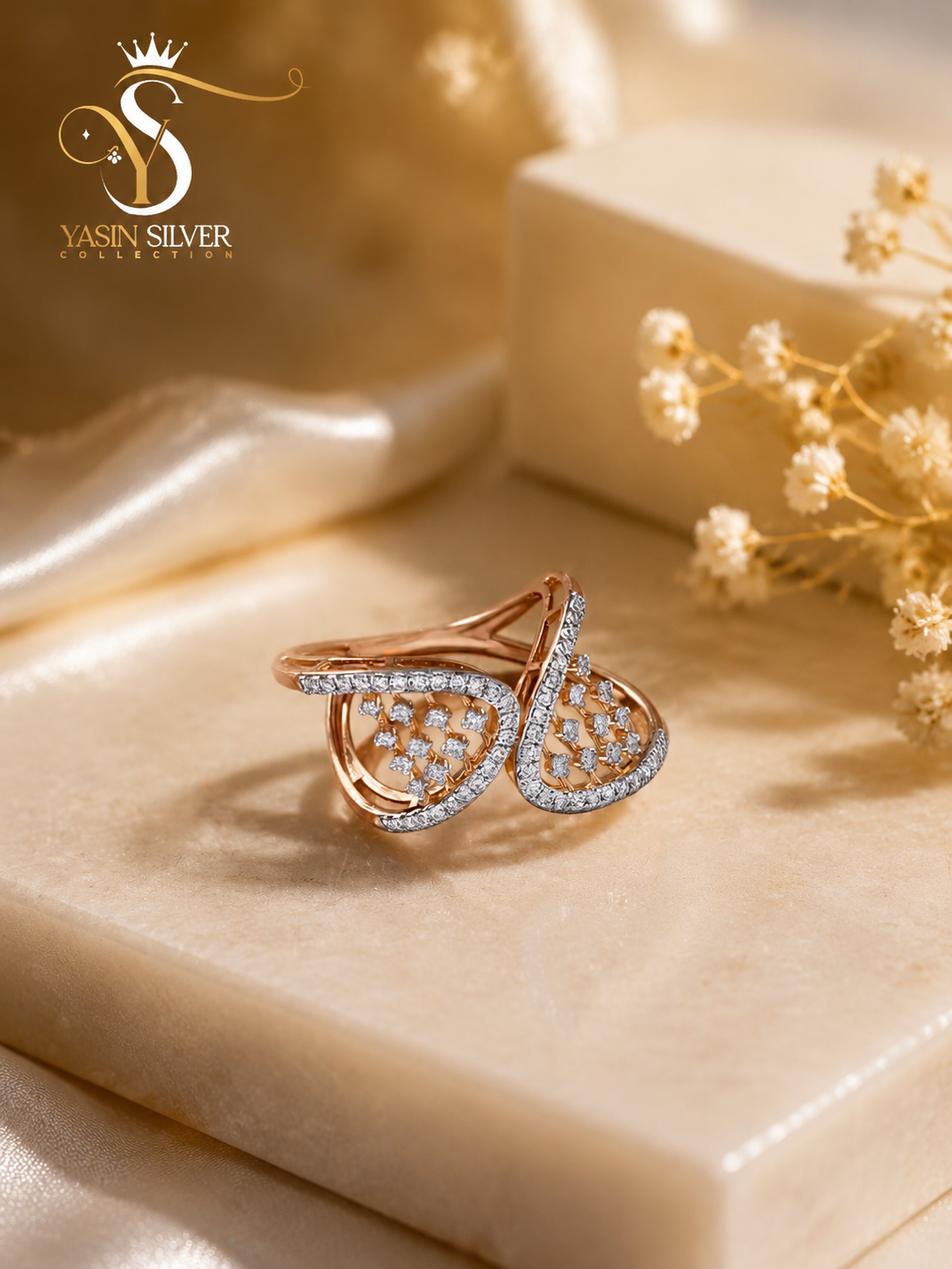 Crystal Butterfly Ring