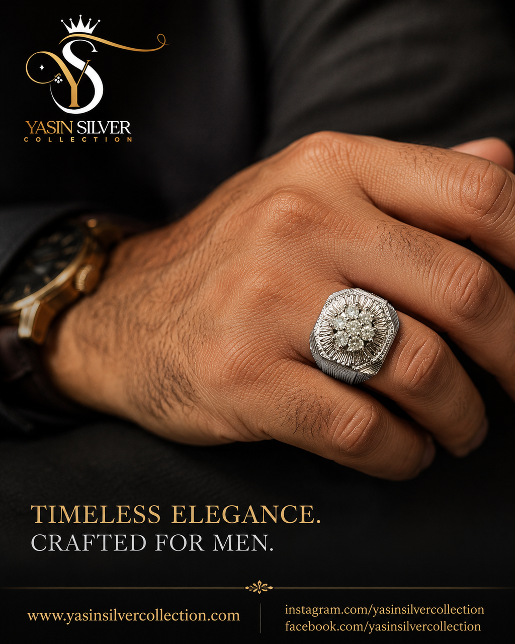 Diamond Gents Luxury Statement Ring