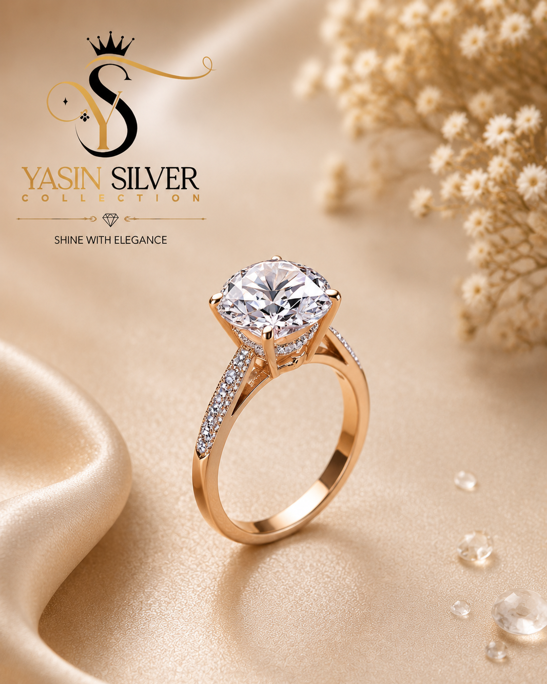 Royal Crown Solitaire Ring