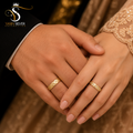 Golden Harmony Braided Couple Rings