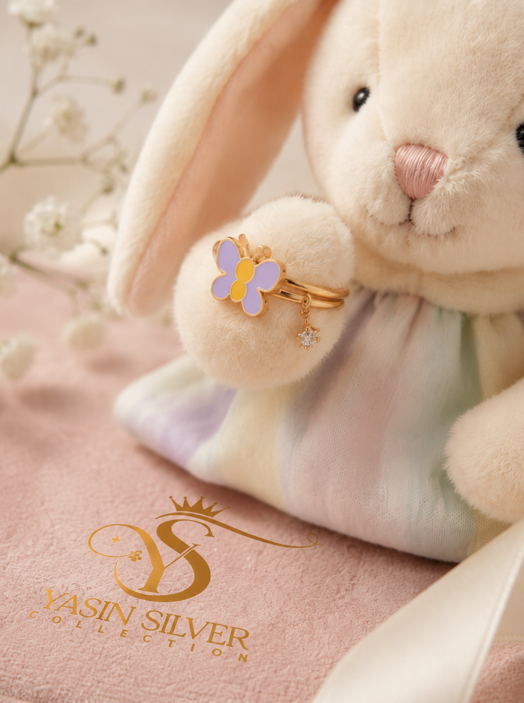 Tiny Butterfly Baby Ring