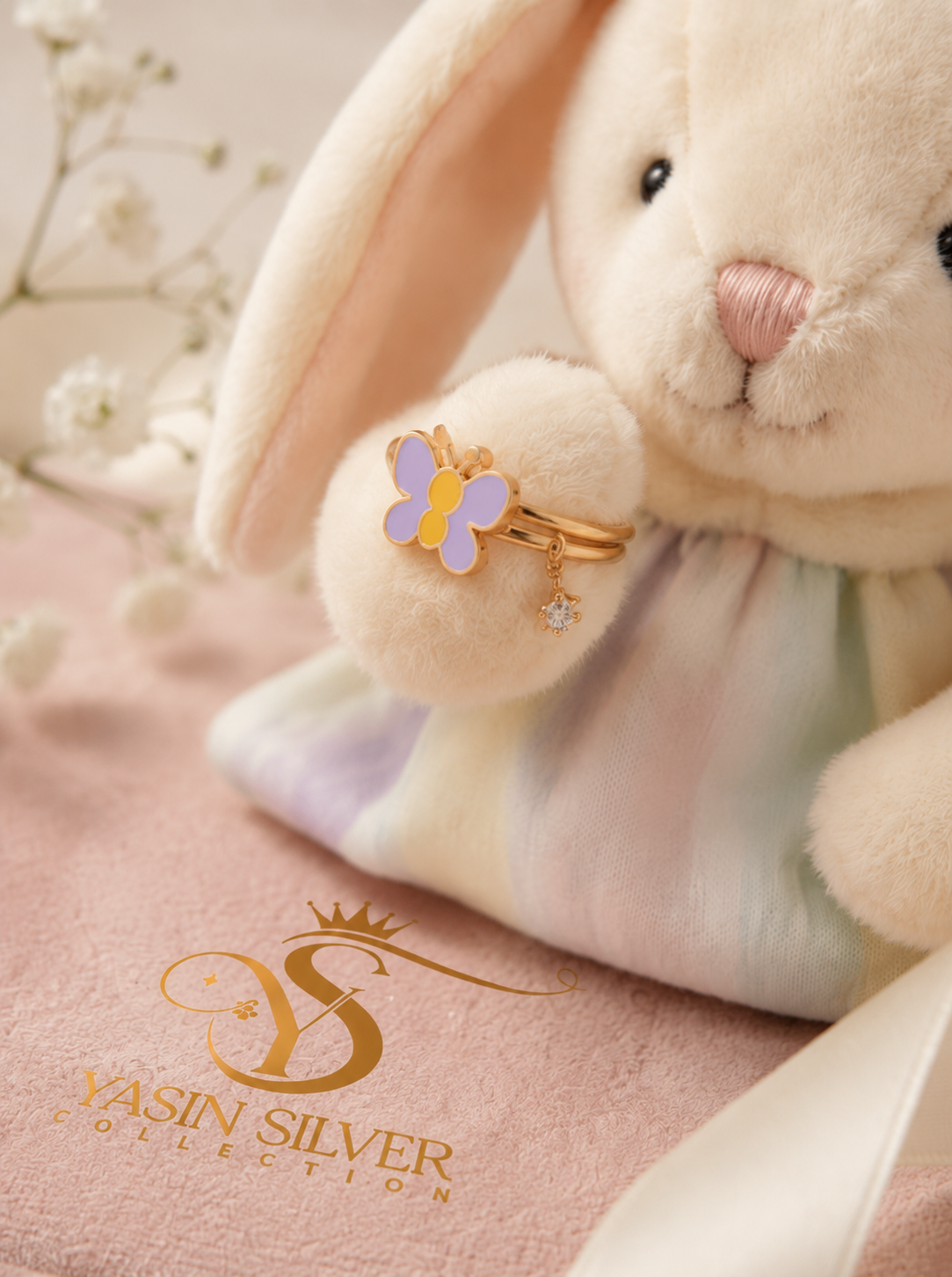 Tiny Butterfly Baby Ring