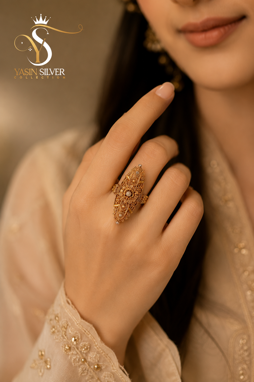 Kashmiri Floral Ring