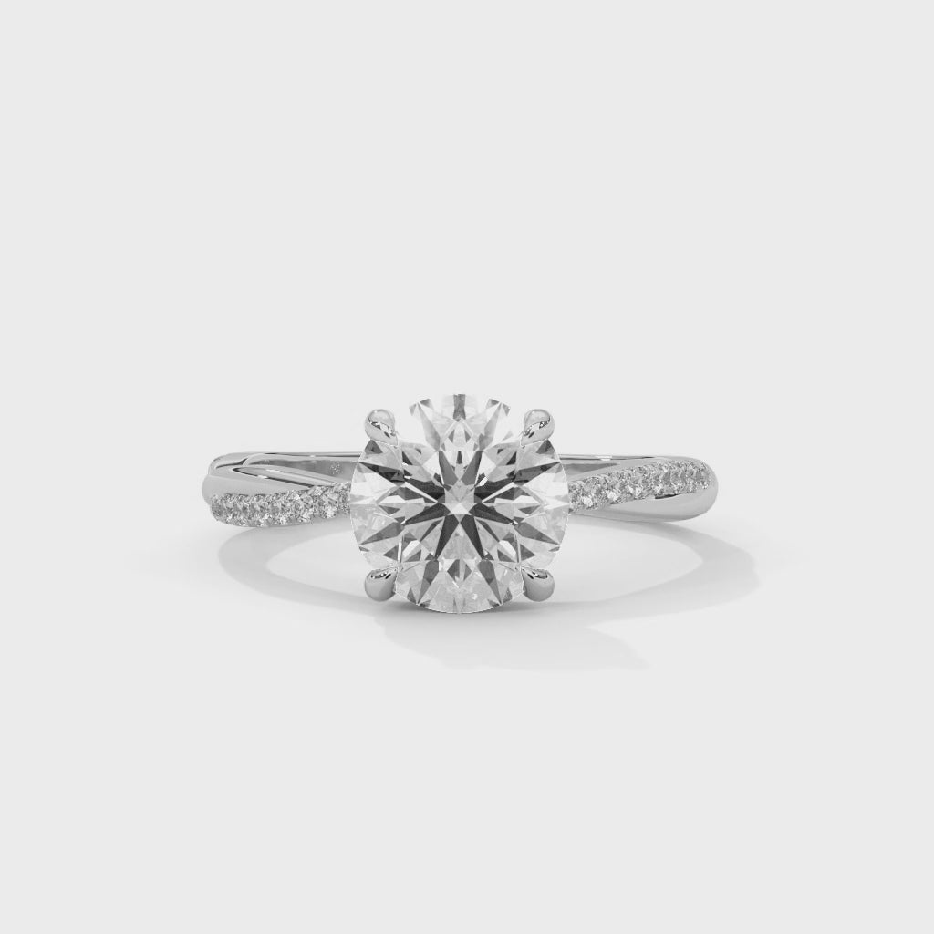 Rose Gold Twisted Diamond Ring